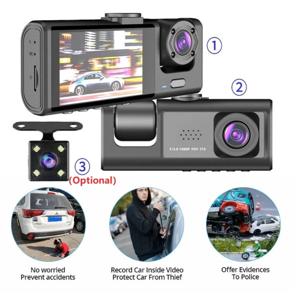 Dash Cam for Car 1080P Voiture Dashcam 24h Parking Monitor - Image 3